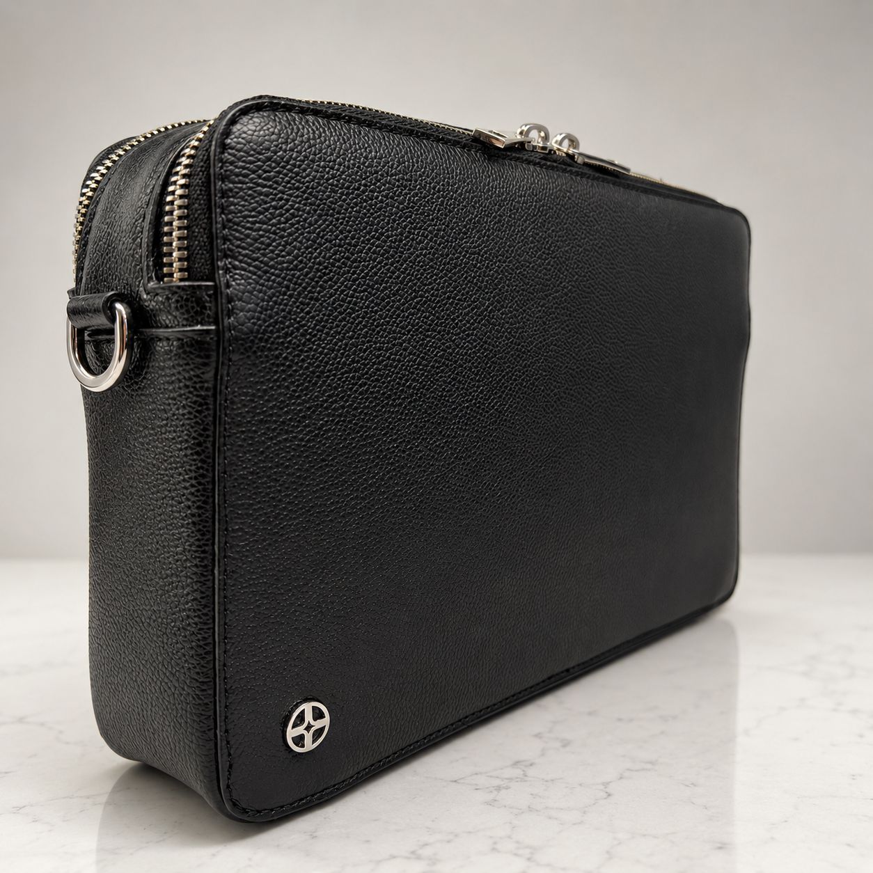 ALVOIRO Dual Zip Pochette Seitenansicht mit D-Ring